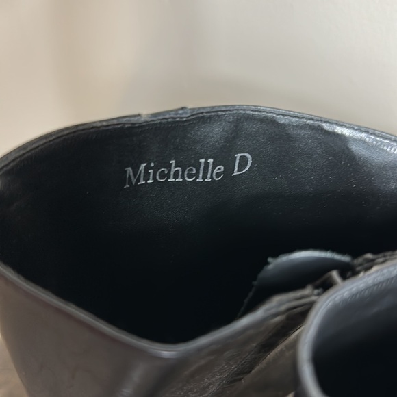 Micheal  D boots size 5 1/2 m black zip up side pre worn heels - Picture 5 of 8